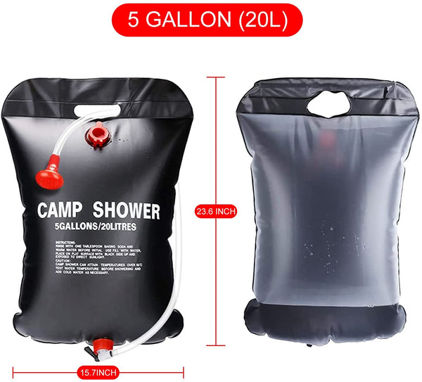 LakeForest Portable Solar Heated Shower Bag