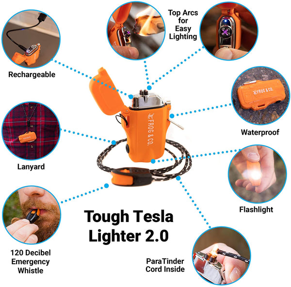 Frog & Co. Tough Tesla Lighter 2.0 (Black) - (SHIPS IN 1-2 WEEKS)